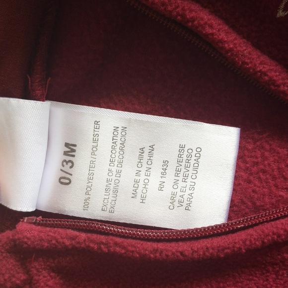 nanette baby zip-up fleece hoodie long line jacket 0-3 months baby girl - Picture 4 of 7